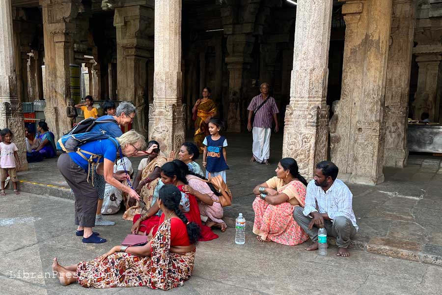 Tourists and Devotees in Srirangam Temple