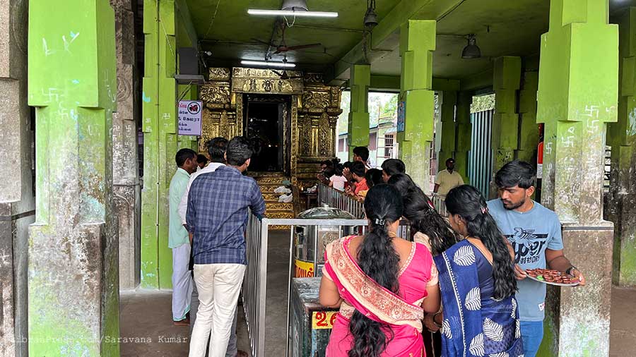 Devotees Worshipping in Budhan Temple