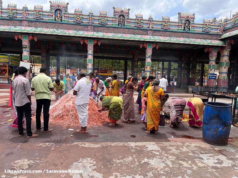 Devotees at Bannari Amman Temple